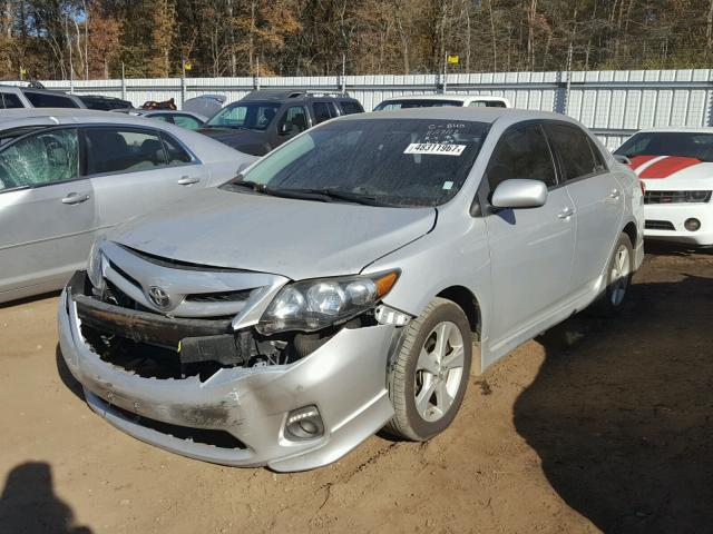 5YFBU4EE9DP213145 - 2013 TOYOTA COROLLA BA SILVER photo 2