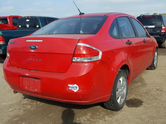 1FAHP34N18W202317 - 2008 FORD FOCUS S/SE RED photo 4