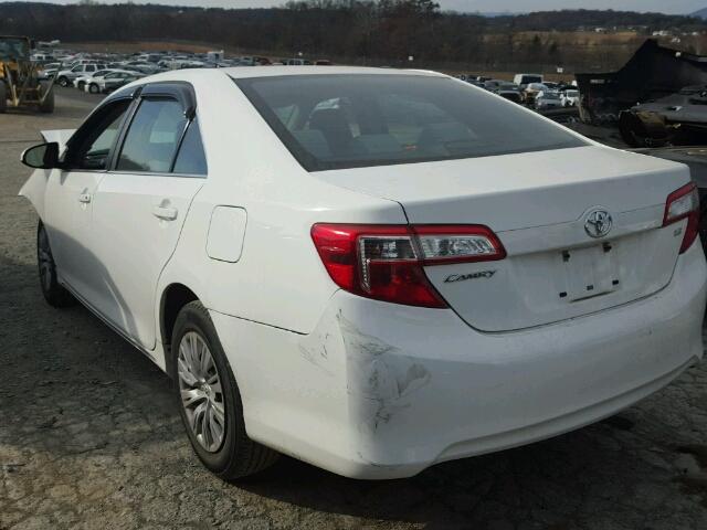 4T1BF1FK9CU549405 - 2012 TOYOTA CAMRY BASE WHITE photo 3