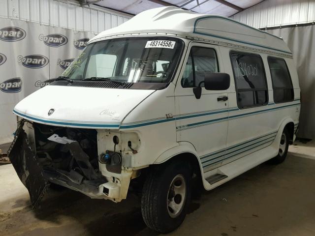 2B7HB21Y7SK546082 - 1995 DODGE RAM VAN B2 WHITE photo 2