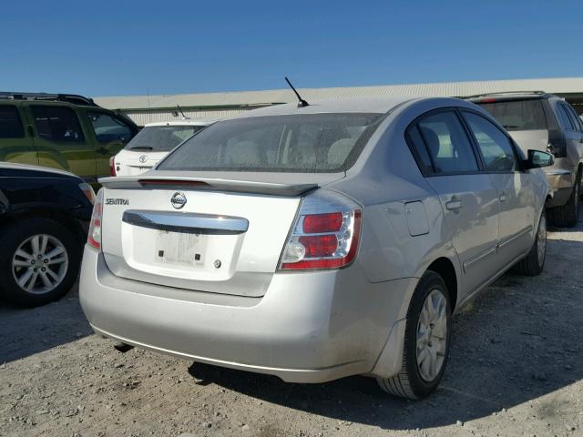 3N1AB6AP6CL698959 - 2012 NISSAN SENTRA 2.0 SILVER photo 4