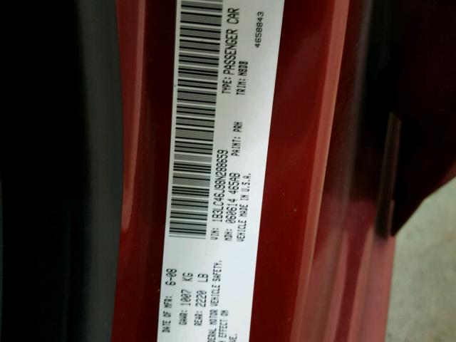 1B3LC46J98N288659 - 2008 DODGE AVENGER SE RED photo 10