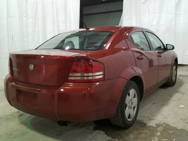 1B3LC46J98N288659 - 2008 DODGE AVENGER SE RED photo 4