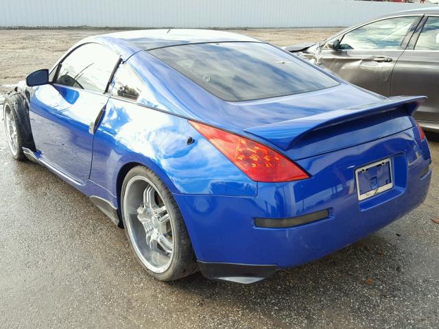 JN1AZ34D46M302159 - 2006 NISSAN 350Z COUPE BLUE photo 3