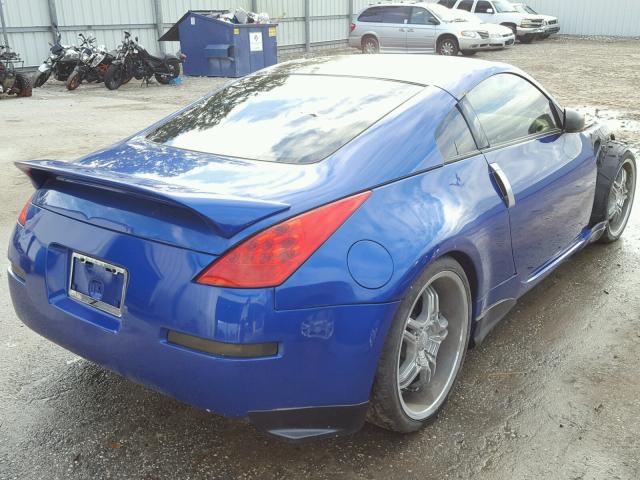 JN1AZ34D46M302159 - 2006 NISSAN 350Z COUPE BLUE photo 4