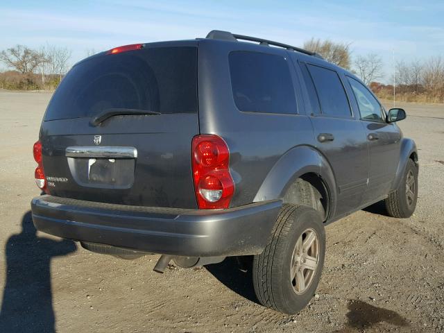 1D4HB48N24F126094 - 2004 DODGE DURANGO SL GRAY photo 4