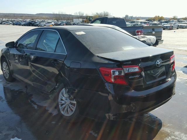 4T4BF1FK4ER361576 - 2014 TOYOTA CAMRY L BLACK photo 3