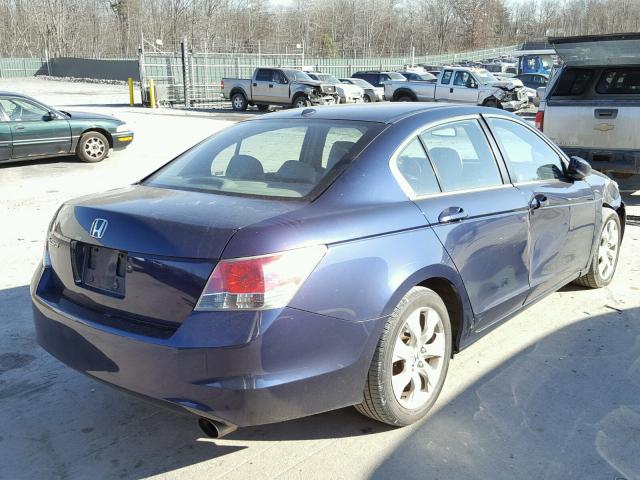 1HGCP26858A032502 - 2008 HONDA ACCORD EXL BLUE photo 4