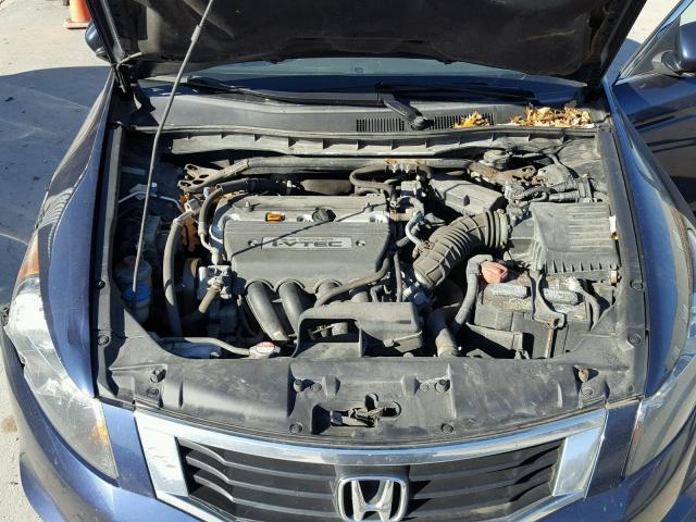 1HGCP26858A032502 - 2008 HONDA ACCORD EXL BLUE photo 7