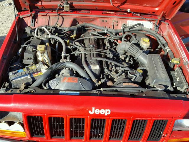 1J4FF48S2YL242346 - 2000 JEEP CHEROKEE S RED photo 7