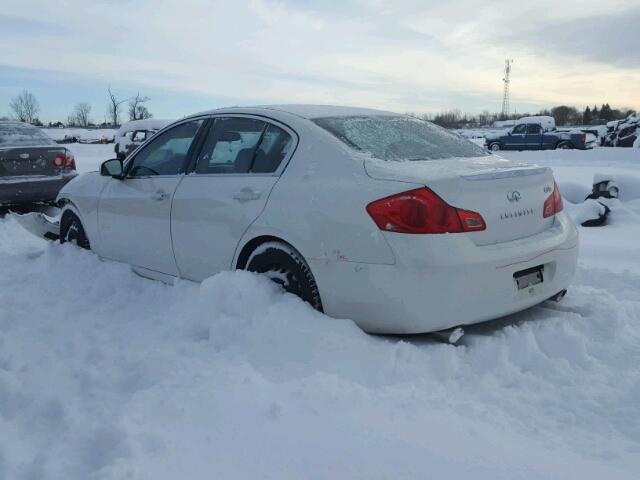 JNKBV61F07M805191 - 2007 INFINITI G35 WHITE photo 3