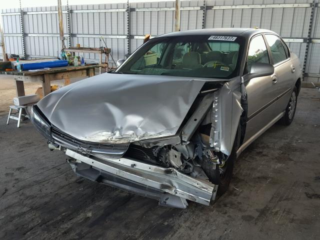 2G1WF52E359242799 - 2005 CHEVROLET IMPALA SILVER photo 2