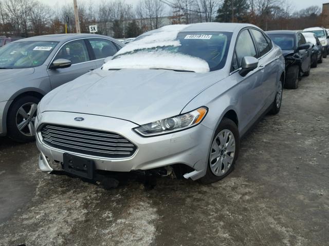 1FA6P0G70E5383110 - 2014 FORD FUSION S SILVER photo 2