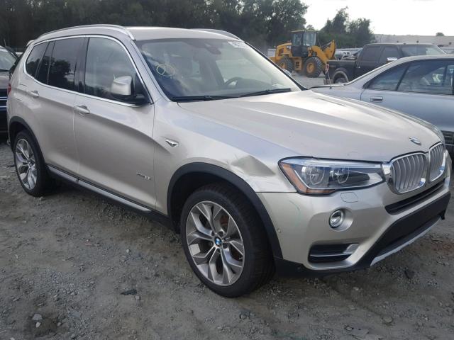5UXWX7C50G0K36419 - 2016 BMW X3 XDRIVE3 SILVER photo 1