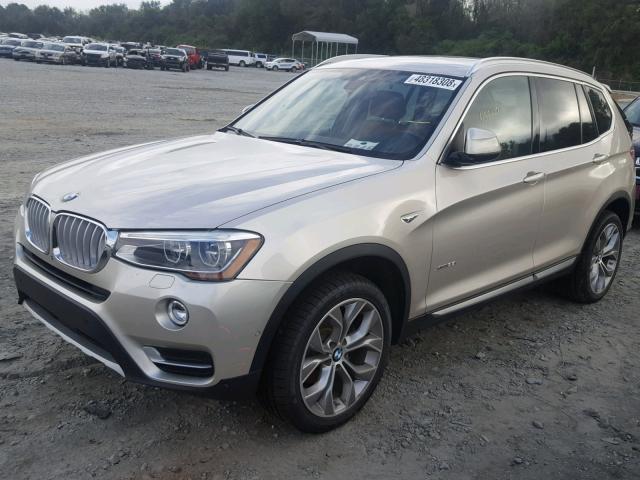 5UXWX7C50G0K36419 - 2016 BMW X3 XDRIVE3 SILVER photo 2