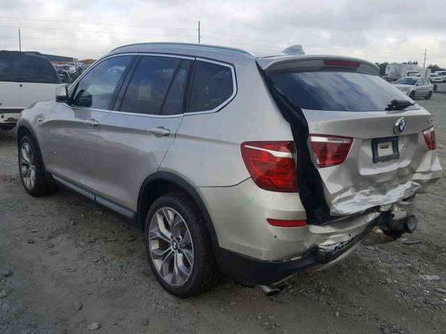 5UXWX7C50G0K36419 - 2016 BMW X3 XDRIVE3 SILVER photo 3