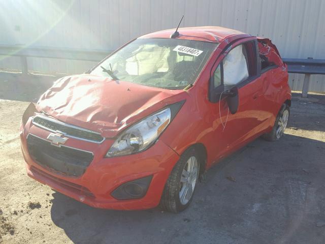 KL8CB6S97EC453438 - 2014 CHEVROLET SPARK LS RED photo 2