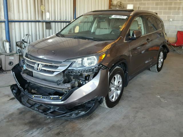 2HKRM3H77EH535741 - 2014 HONDA CR-V EXL GRAY photo 2