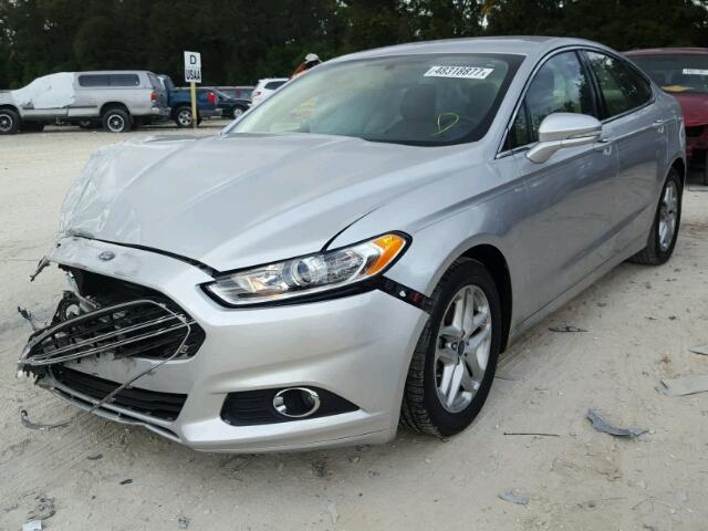 3FA6P0HD4ER217500 - 2014 FORD FUSION SE SILVER photo 2