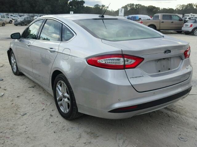 3FA6P0HD4ER217500 - 2014 FORD FUSION SE SILVER photo 3