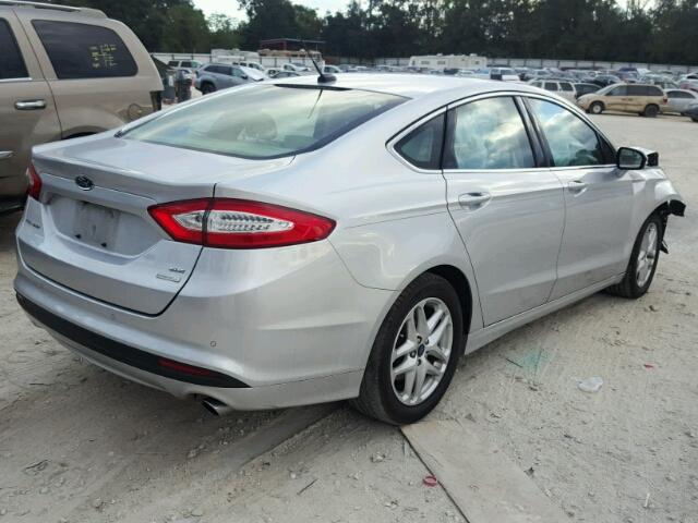 3FA6P0HD4ER217500 - 2014 FORD FUSION SE SILVER photo 4