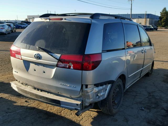 5TDZA23C65S342093 - 2005 TOYOTA SIENNA CE SILVER photo 4