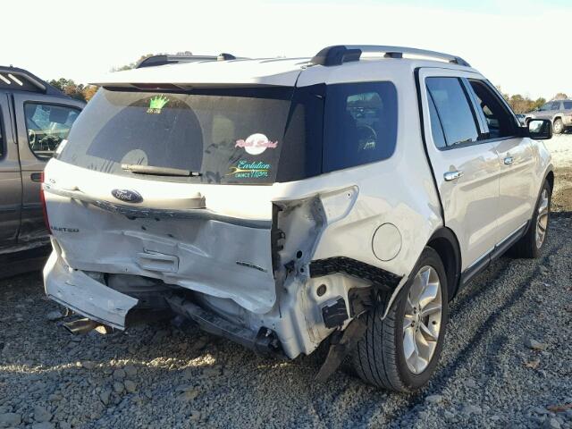 1FM5K7F86FGA61404 - 2015 FORD EXPLORER L WHITE photo 4