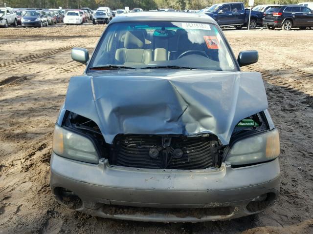 4S3BE896427208327 - 2002 SUBARU LEGACY OUT BLUE photo 9