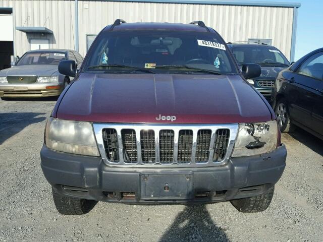 1J4GW48S22C235067 - 2003 JEEP GRAND CHER MAROON photo 9