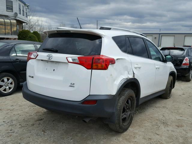 2T3BFREV6EW201744 - 2014 TOYOTA RAV4 LE WHITE photo 4