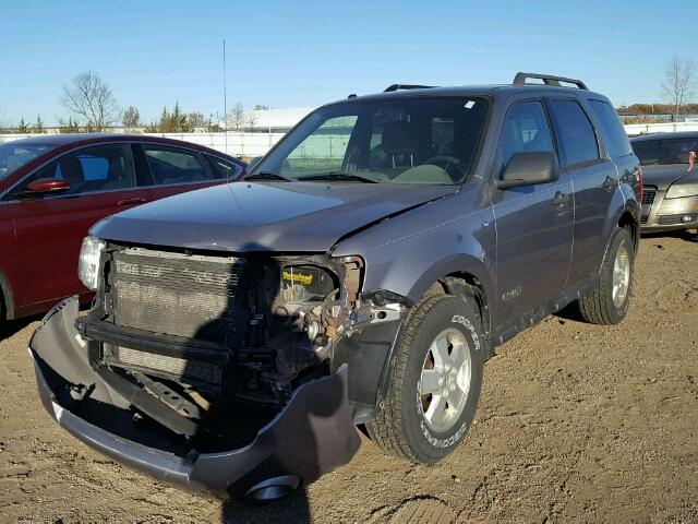 1FMCU03168KE20427 - 2008 FORD ESCAPE XLT GRAY photo 2