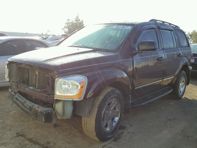 1D4HD58D94F177146 - 2004 DODGE DURANGO LI BURGUNDY photo 2