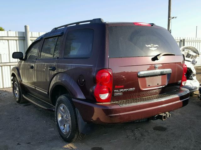 1D4HD58D94F177146 - 2004 DODGE DURANGO LI BURGUNDY photo 3