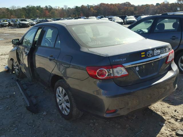 2T1BU4EE5CC862357 - 2012 TOYOTA COROLLA BA GRAY photo 3