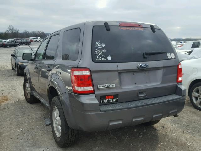 1FMCU0C79AKD12037 - 2010 FORD ESCAPE XLS GRAY photo 3