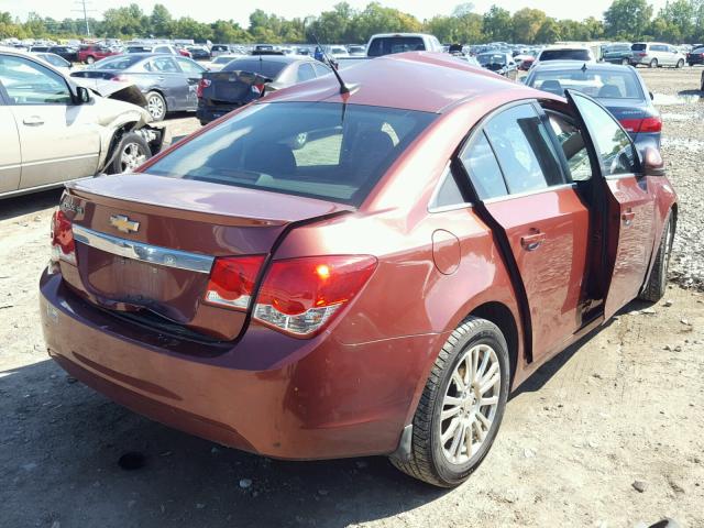 1G1PH5SB7D7214752 - 2013 CHEVROLET CRUZE ECO MAROON photo 4