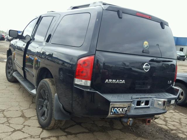 5N1AA08BX5N716143 - 2005 NISSAN ARMADA SE BLACK photo 3