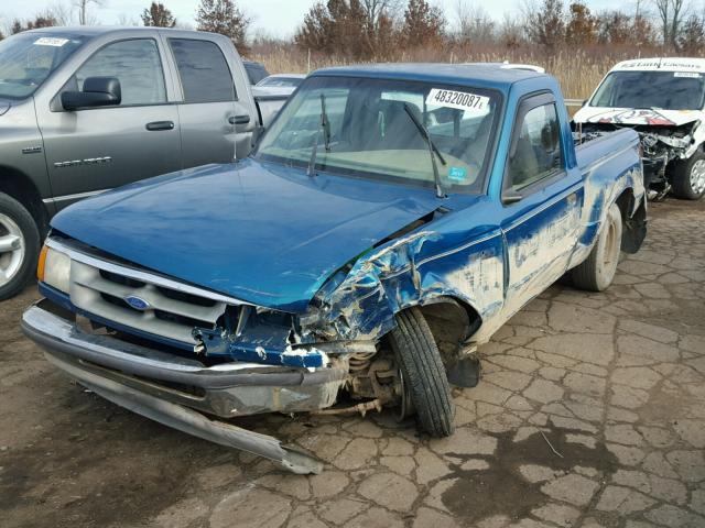 1FTCR10A5VPA56192 - 1997 FORD RANGER TEAL photo 2