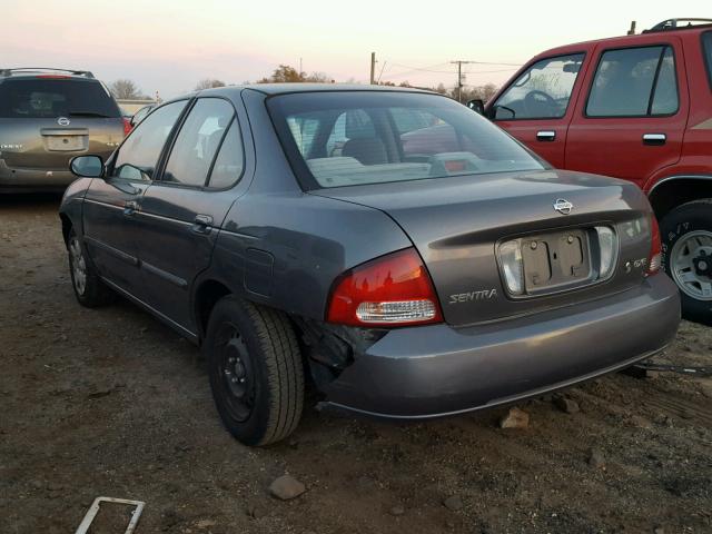 3N1CB51D7YL355187 - 2000 NISSAN SENTRA BAS GRAY photo 3