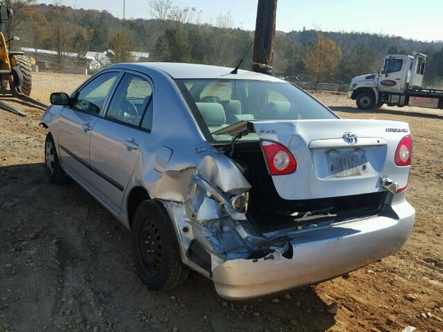 1NXBR32E17Z904222 - 2007 TOYOTA COROLLA CE SILVER photo 3