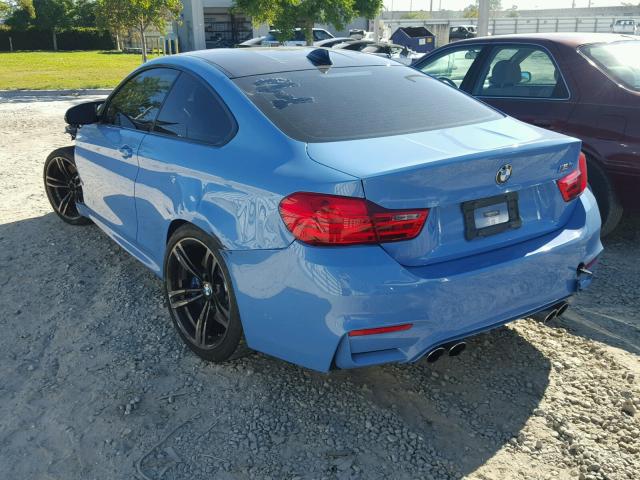WBS3R9C50FK333075 - 2015 BMW M4 BLUE photo 3