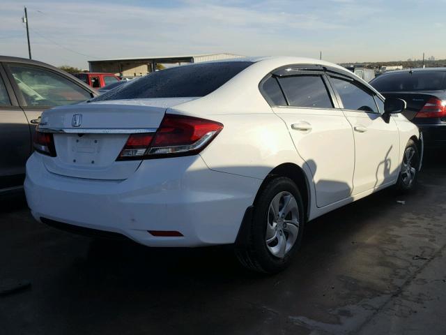 19XFB2F52EE015729 - 2014 HONDA CIVIC LX WHITE photo 4