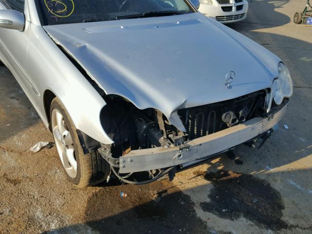 WDBRF52H66F783545 - 2006 MERCEDES-BENZ C GENERATI SILVER photo 9