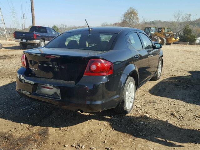 1B3BD4FB8BN609454 - 2011 DODGE AVENGER EX BLACK photo 4