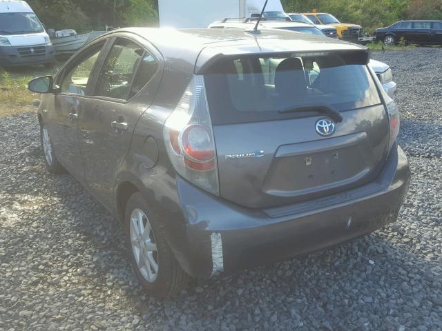 JTDKDTB36C1511569 - 2012 TOYOTA PRIUS C GRAY photo 3