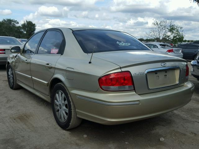 KMHWF35H34A088594 - 2004 HYUNDAI SONATA GLS TAN photo 3