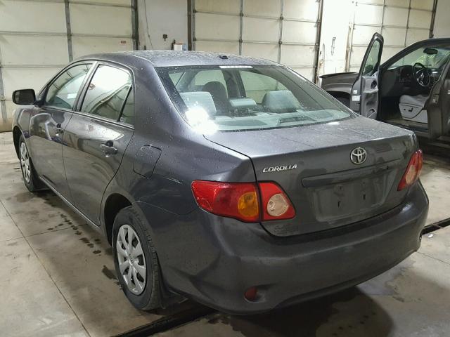 2T1BU4EE5AC391341 - 2010 TOYOTA COROLLA BA GRAY photo 3