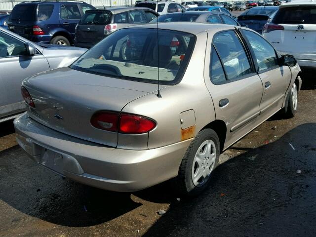 1G1JF52T617267829 - 2001 CHEVROLET CAVALIER L TAN photo 4