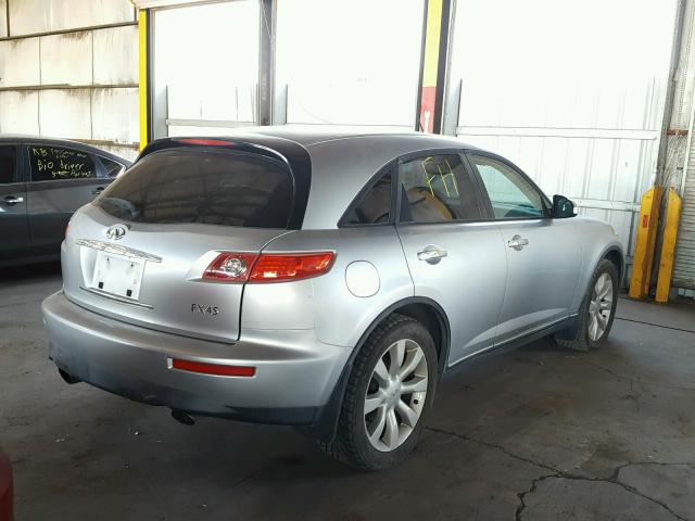 JNRBS08WX3X002104 - 2003 INFINITI FX45 SILVER photo 4