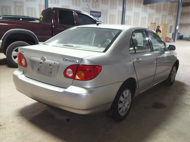 JTDBR32E942018774 - 2004 TOYOTA COROLLA CE SILVER photo 4